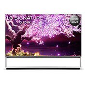 LG OLED TV 88 Inch Z1 Series Gallery Design Cinema HDR WebOS Smart ThinQ AI 8K Pixel Dimming, front view, OLED88Z1PVA, thumbnail 2
