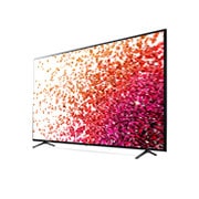 LG NanoCell 75 Inch TV With 4K Active HDR Cinema Screen Design from the NANO75 Series, 30 degree side view with infill image, 75NANO75VPA, thumbnail 5