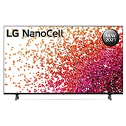 LG NanoCell TV 55 Inch NANO75 Series Cinema Screen Design 4K Active HDR webOS Smart with ThinQ AI, A front view of the LG NanoCell TV, 55NANO75VPA, thumbnail 1