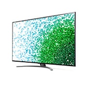 LG NanoCell 55 inch, 4K Smart TV, 30 degree side view with infill image, 55NANO816PA, thumbnail 3