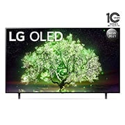 LG OLED 65 Inch TV With 4K Active HDR Cinema Screen Design from the A1 Series, front view, OLED65A1PVA, thumbnail 1