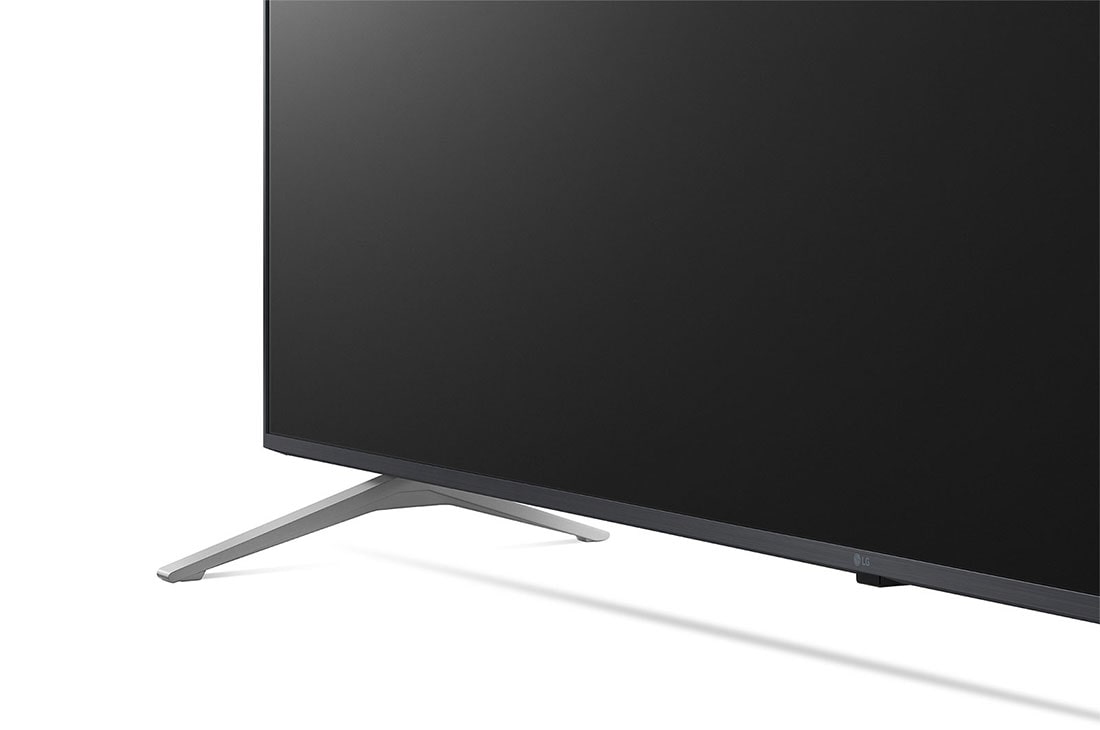 LG UHD 4K TV 70 Inch UP77 Series Cinema Screen Design 4K Active HDR webOS Smart with ThinQ AI , close-up view of stand, 70UP7750PVB, thumbnail 10