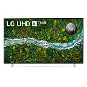LG UHD 4K TV 70 Inch UP77 Series Cinema Screen Design 4K Active HDR webOS Smart with ThinQ AI , front view with infill image, 70UP7750PVB, thumbnail 1