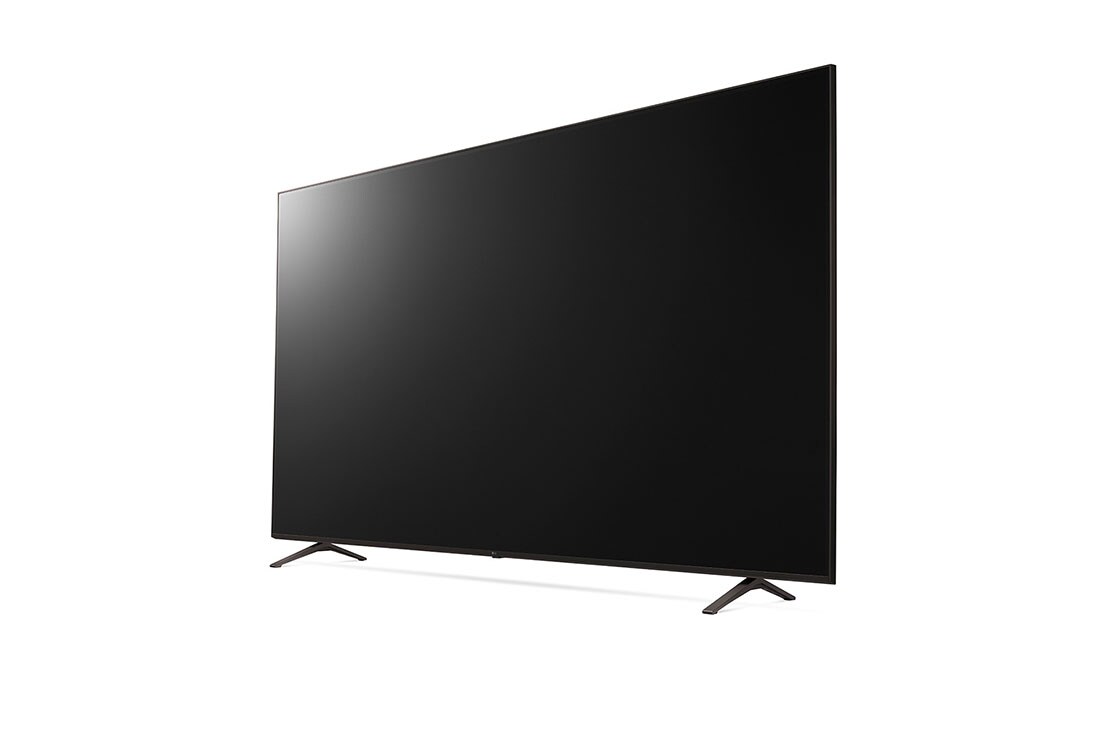 LG UHD 4K TV 86 Inch UP80 Series Cinema Screen Design 4K Cinema HDR webOS Smart with ThinQ AI, 30 degree side view with infill image, 86UP8050PVB, thumbnail 5