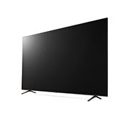 LG UHD 4K TV 86 Inch UP80 Series Cinema Screen Design 4K Cinema HDR webOS Smart with ThinQ AI, 30 degree side view with infill image, 86UP8050PVB, thumbnail 5