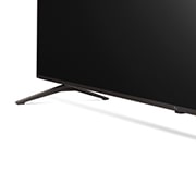 LG UHD 75 Inch UP80 Series Cinema Screen Design 4K Active HDR webOS Smart with ThinQ AI, close-up view of stand, 75UP8050PVB, thumbnail 8