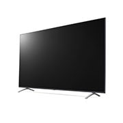 LG UHD 75 Inch UP77 Series Cinema Screen Design 4K Active HDR webOS Smart with ThinQ AI, 30 degree side view with infill image, 75UP7750PVB, thumbnail 7