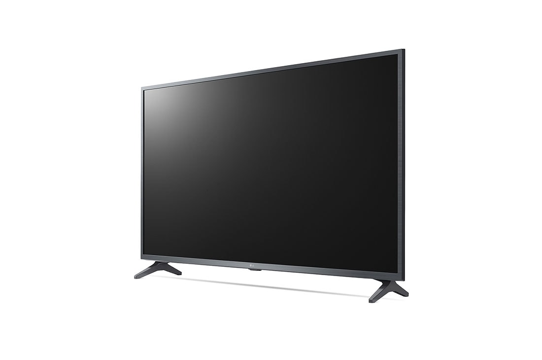 LG UHD 55 Inch UP75 Series 4K Active HDR  webOS Smart with ThinQ AI, 30 degree side view with infill image, 55UP7550PVG, thumbnail 7