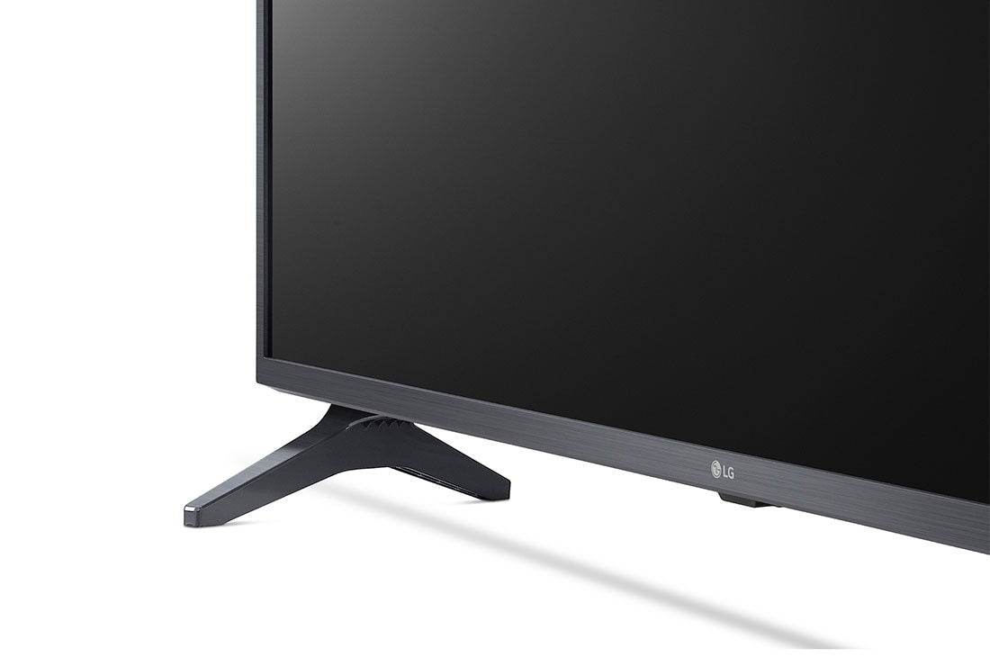 LG UHD 55 Inch UP75 Series 4K Active HDR  webOS Smart with ThinQ AI, close-up view of stand, 55UP7550PVG, thumbnail 10