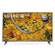 LG UHD 55 Inch UP75 Series 4K Active HDR  webOS Smart with ThinQ AI, front view with infill image, 55UP7550PVG, thumbnail 2