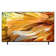 LG QNED TV 65 Inch QNED90 Series, Cinema Screen Design 4K Cinema HDR WebOS Smart ThinQ AI Mini LED, A front view of the LG QNED TV, 65QNED90VPA, thumbnail 1