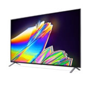 LG NanoCell TV 75 Inch NANO95 Series, Cinema Screen, 30 degree side view with infill image, 75NANO95VNA, thumbnail 3