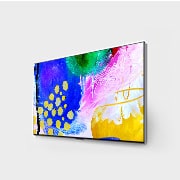 LG OLED evo 65 Inch TV Gallery Design 4K Cinema HDR, Slightly-angled side view, OLED65G26LA, thumbnail 3