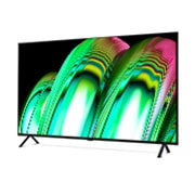 LG OLED 55 Inch TV With 4K Active HDR Cinema Screen Design from the A2 Series, Slightly-angled side view , OLED55A26LA, thumbnail 2