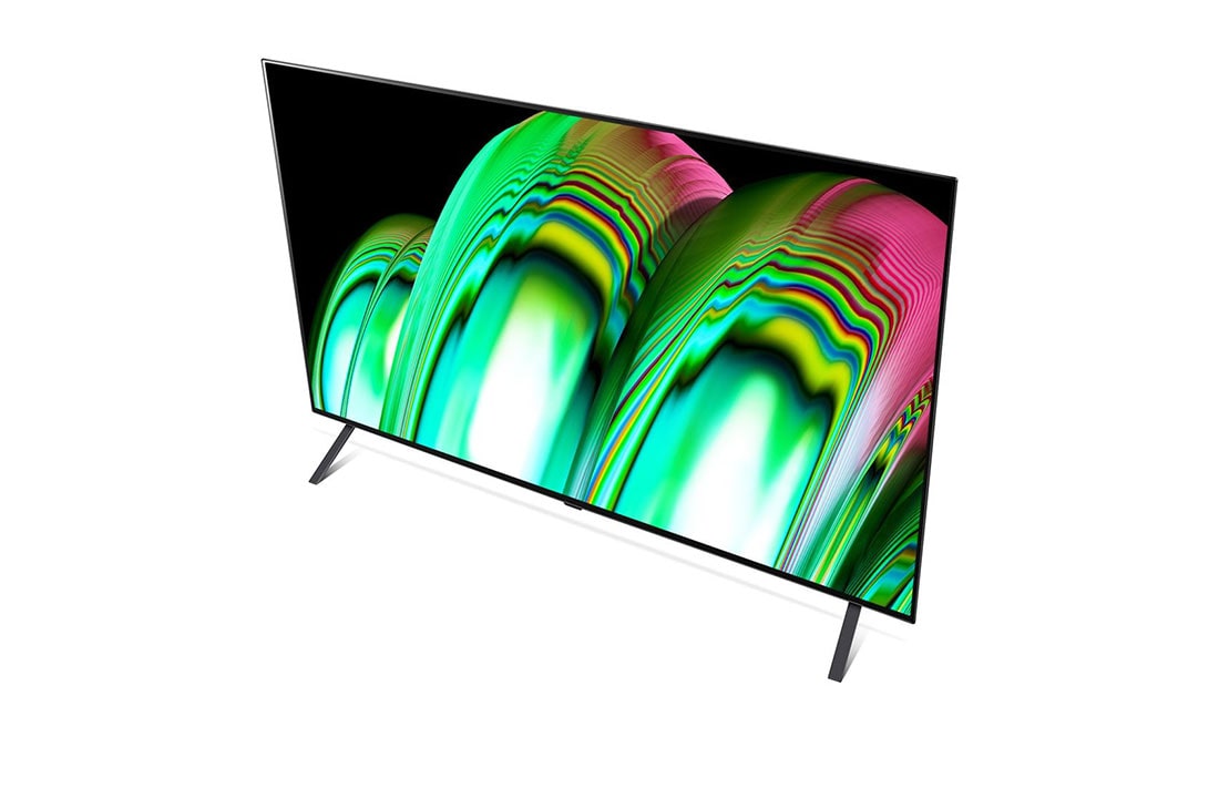 LG OLED 55 Inch TV With 4K Active HDR Cinema Screen Design from the A2 Series, Angled view from above, OLED55A26LA, thumbnail 9