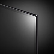 LG OLED 65 Inch TV With 4K Active HDR Cinema Screen Design from the A2 Series, Close up of the ultra-slim top edge , OLED65A26LA, thumbnail 11