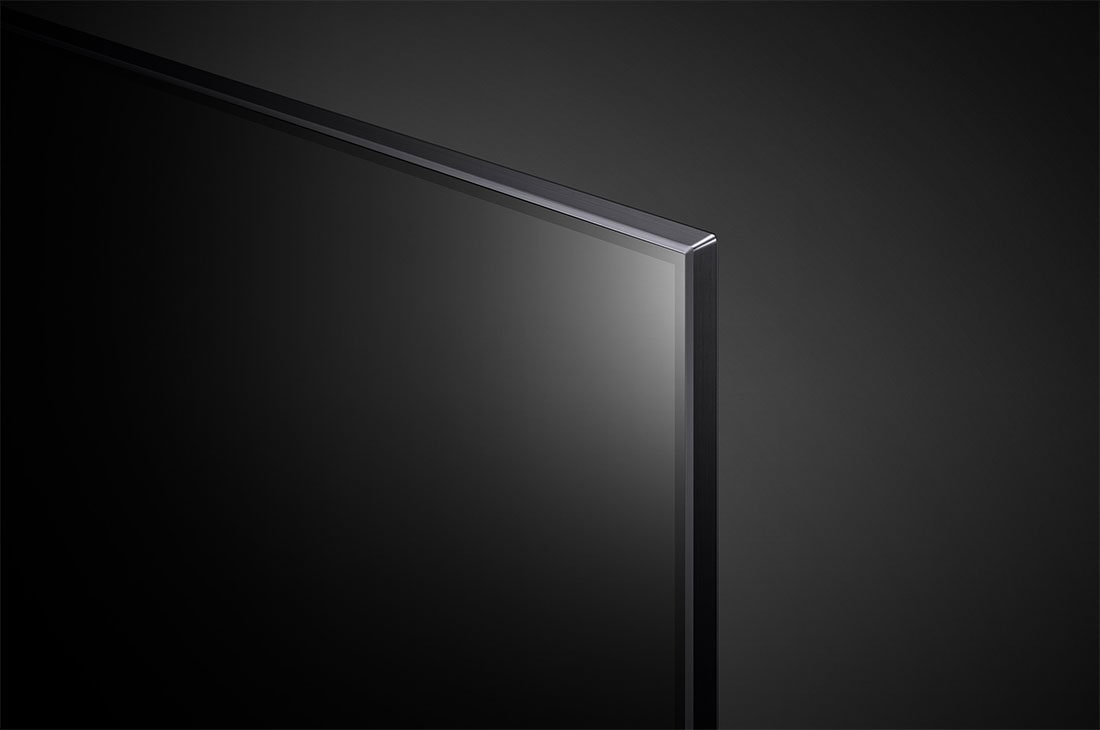 LG QNED 55 Inch TV, Magic remote, HDR, WebOS, 4K Active HDR Cinema Screen Design from QNED80 Series, close-up view of panel, 55QNED806QA, thumbnail 6