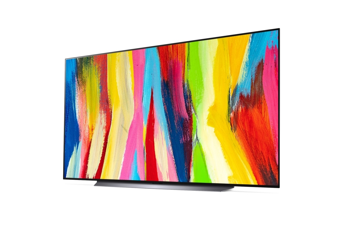 LG OLED evo TV 83 Inch C2 Series, Cinema Screen Design 4K Cinema HDR webOS22 with ThinQ AI Pixel Dimming, Slightly-angled side view , OLED83C26LA, thumbnail 11