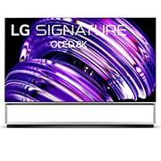 LG OLED TV 88 Inch Z2 Series Gallery Design Cinema HDR WebOS Smart ThinQ AI 8K Pixel Dimming, Front view , OLED88Z26LA, thumbnail 1