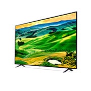 LG QNED TV 86 Inch QNED80 Series, Cinema Screen Design 4K Active HDR webOS22 with ThinQ AI , 30 degree side view with infill image, 86QNED806QA, thumbnail 3
