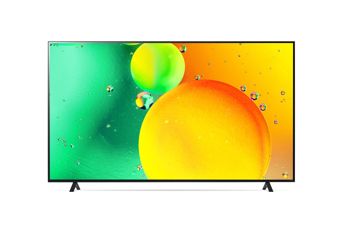 LG NanoCell 86 Inch TV With 4K Active HDR Cinema Screen Design from the NANO79 Series, front view with infill image, 86NANO796QA, thumbnail 2