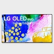 LG OLED evo TV 83 Inch G2 Series, Gallery Design 4K Cinema HDR webOS22 With ThinQ AI and Pixel Dimming Technology, Front view with LG OLED evo Gallery Edition on the screen, OLED83G26LA, thumbnail 1