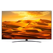 LG QNED TV 65 Inch QNED91 Series, Cinema Screen Design 4K Cinema HDR webOS22 With ThinQ AI Mini LEDs, front view with infill image, 65QNED916QA, thumbnail 2