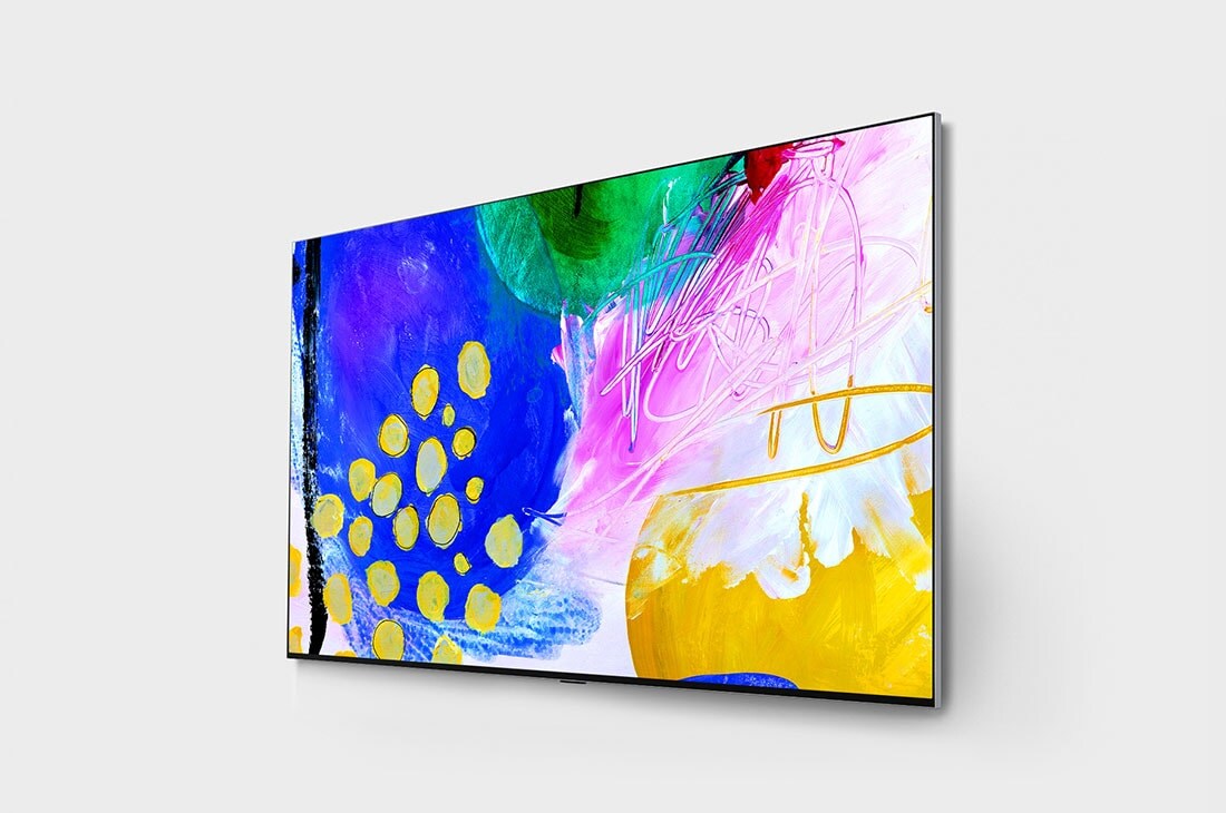 LG G2 97 inch evo Gallery Edition, Slightly-angled side view, OLED97G26LA, thumbnail 3