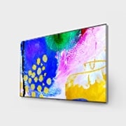 LG G2 97 inch evo Gallery Edition, Slightly-angled side view, OLED97G26LA, thumbnail 3