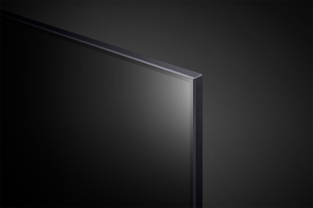 LG QNED7S 65 inch TV, ThinQ AI & WebOS, Close up view of the panel, 65QNED7S6QA