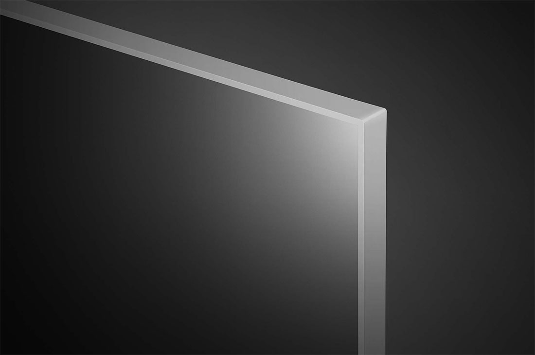 LG NanoCell TV 50 Inch NANO77 Series Cinema Screen Design 4K Active HDR webOS22 with ThinQ AI, close-up view of panel, 50NANO776QA, thumbnail 6