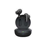 LG TONE Free FP8 - Enhanced Active Noise Cancelling True Wireless Bluetooth UVnano Earbuds, Image with earbuds floating over a closed cradle., TONE-FP8, thumbnail 1