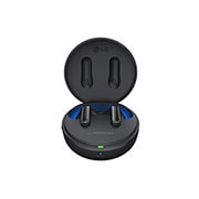 LG TONE Free FP9 - Plug and Wireless True Wireless Bluetooth UVnano Earbuds, A top view of cradle opened up with mood lighting on., TONE-FP9, thumbnail 3
