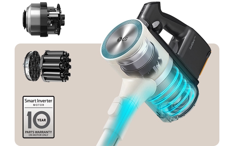 A graphical representation of the internal airflow of the Cordzero™ vacuum cleaner.