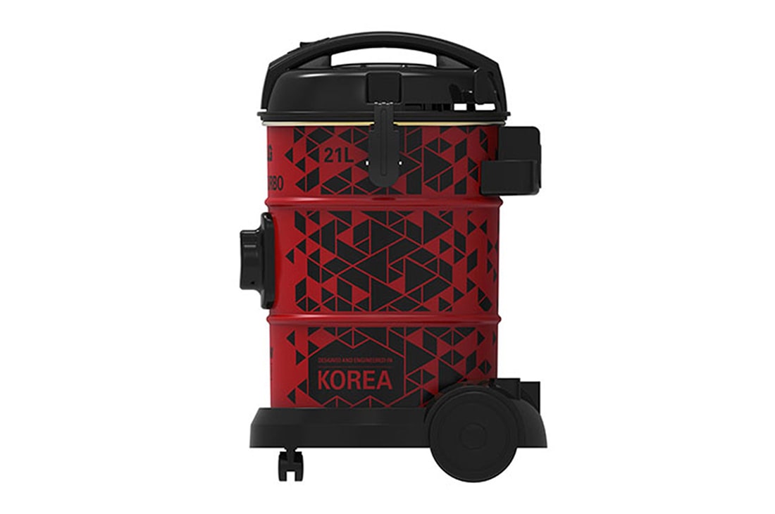 LG Drum Vacuum Cleaner, 21L, 2000W, Red, VP7320NNT, thumbnail 4