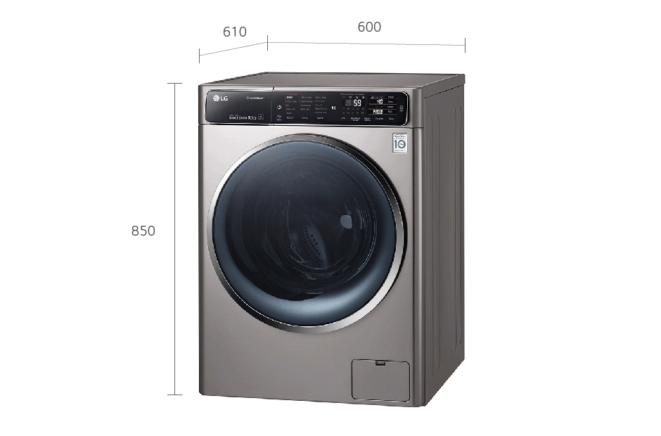 LG 10KG, NON STOP WASH & DRY, 6 MOTION DD WASHING MACHINE, UNIQUE TOUCH PANEL, STYLISH CHROME DOOR						, FH4U1JBHK6N, thumbnail 11