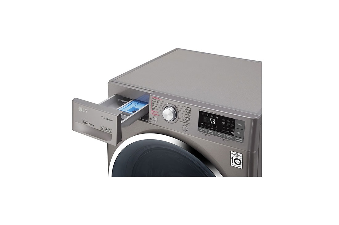 LG Washer & Dryer, 9 / 5 Kg, 6 Motion Direct Drive, Steam Technology, Add Item, ThinQ, F4J6VYP2S, thumbnail 4