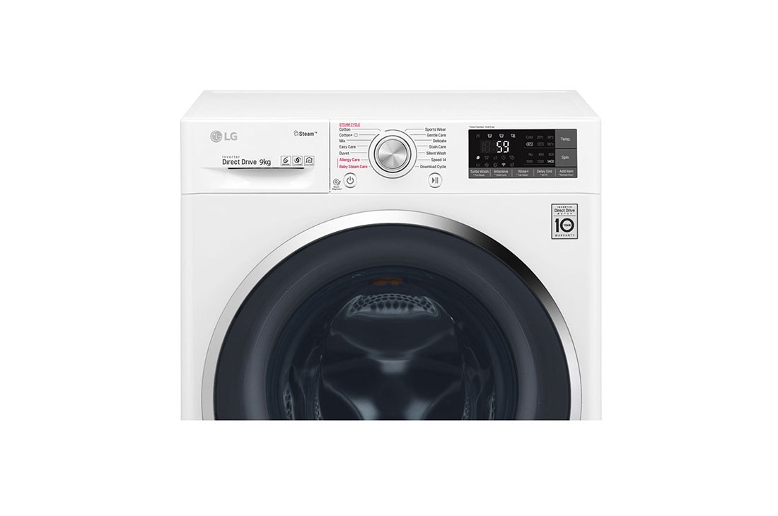 LG Washer 9Kg 6 Motion Direct Drive Steam Technology Add Item ThinQ LG UAE