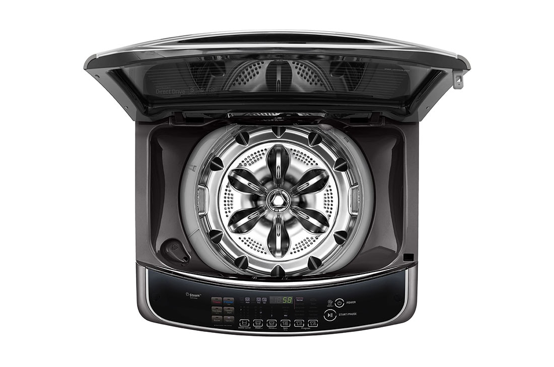 LG 19kg Top Load Washing Machine, Black, T1993EFHSKL, thumbnail 4