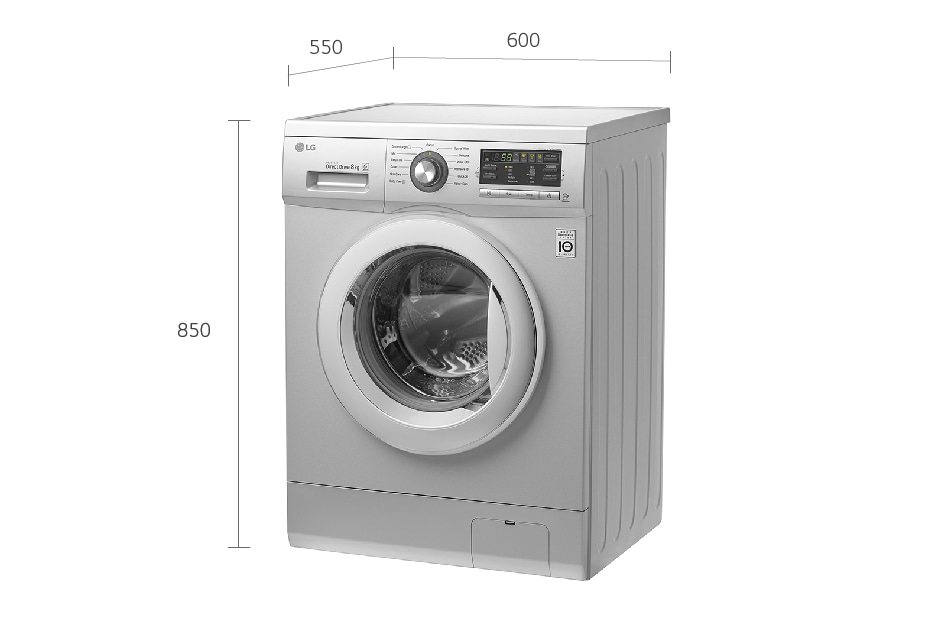 LG 8KG* FRONT LOAD WASHING MACHINE, F1496TDT23, thumbnail 11