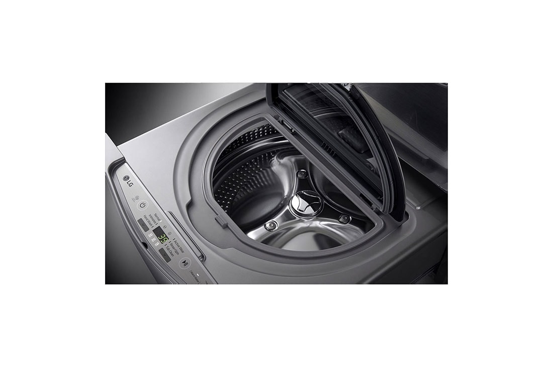 LG Mini Washer, 3.5 Kg, Slim Inverter DD, Delicate Wash, ThinQ, F70E1UDNK12, thumbnail 8
