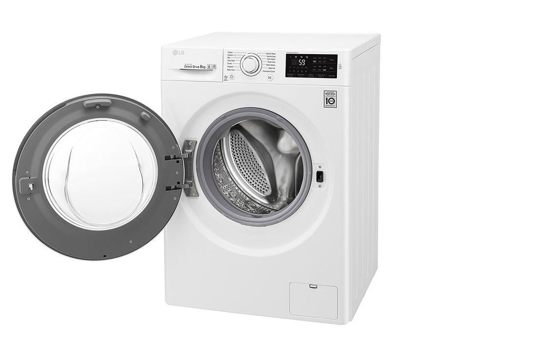 Front Load Washer 8 Kg, 6 Motion DD, Add Items | LG UAE