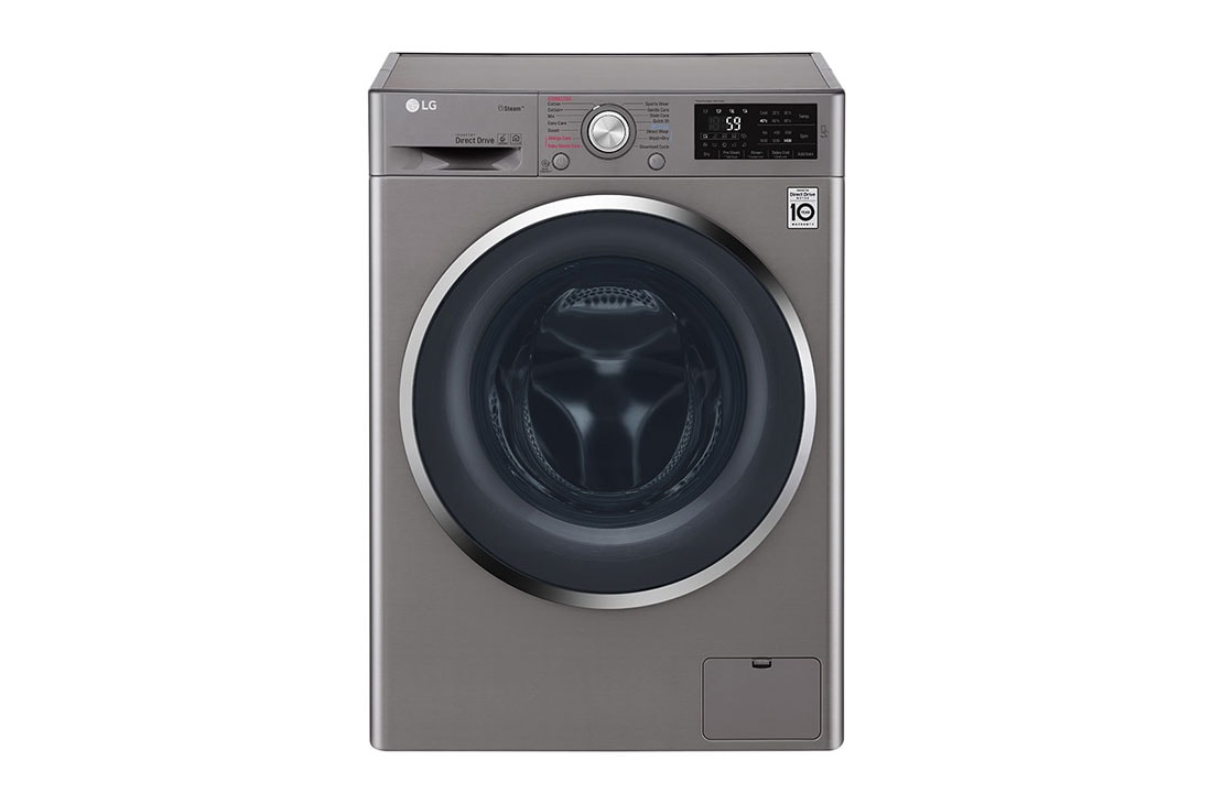 LG Front Load Washer, 8 Kg, 6 Motion Direct Drive, Add Item, Smart Diagnosis™, F4J5TNP7S