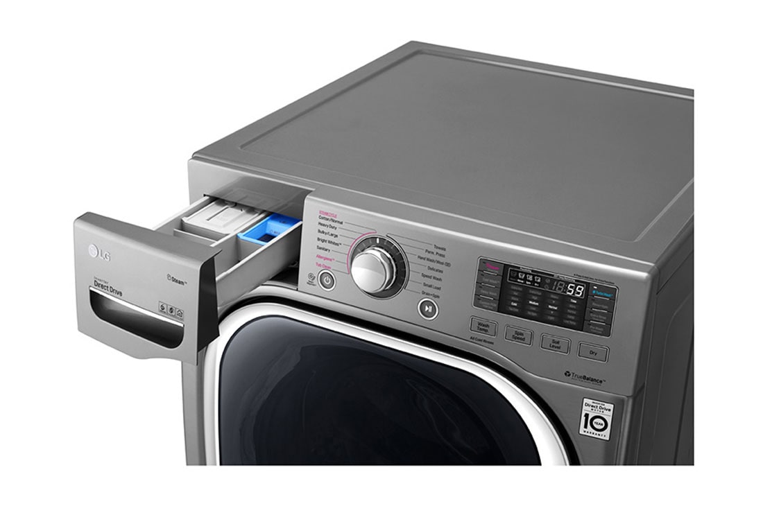 LG TWINWash™ , Washer & Dryer, 22.5 / 11 Kg, 6 Motion Direct Drive, TrueSteam™, ThinQ, F0K1CHK2T2_FF70E1UDNK12, thumbnail 6