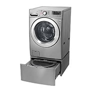 LG TWINWash™, Washer & Dryer, 21.5 / 10 Kg, 6 Motion Direct Drive, TrueSteam™, ThinQ, F0K2CHK2T2_FF70E1UDNK12, thumbnail 7