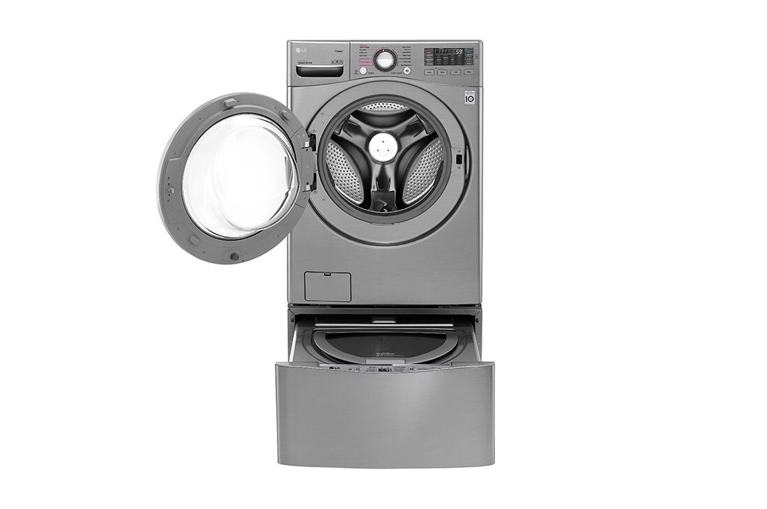 LG TWINWash™, Washer & Dryer, 21.5 / 10 Kg, 6 Motion Direct Drive, TrueSteam™, ThinQ, F0K2CHK2T2_FF70E1UDNK12, thumbnail 3