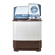 LG 10kg Twin Tub Washing Machine, White, P1460RWNL, P1460RWNL, thumbnail 2