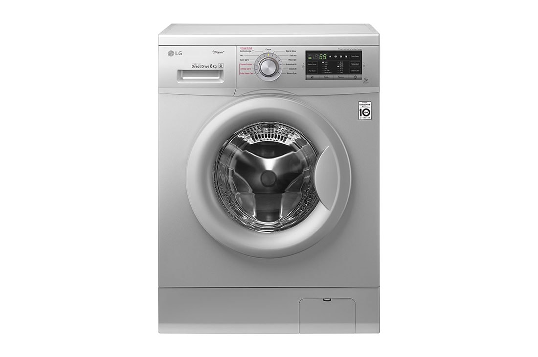 LG Front Load Washer, 8 Kg, 6 Motion Direct Drive, Steam Technology, FH4G7TDY5