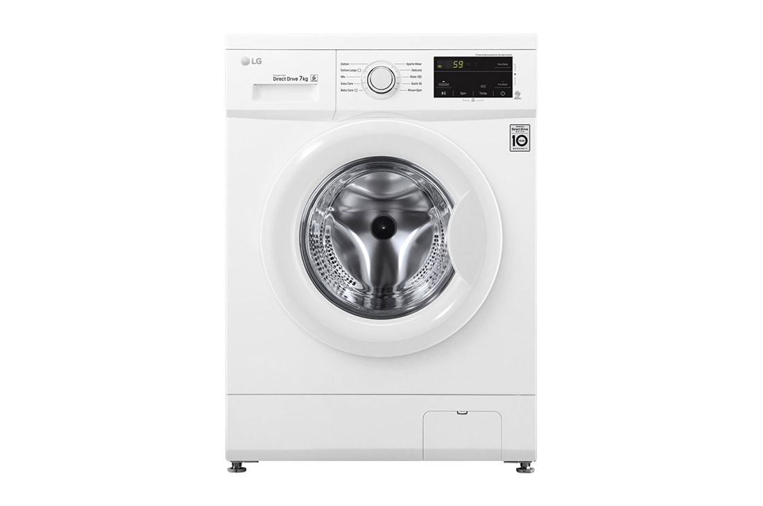 LG Front Load Washer, 7 Kg, 6 Motion Direct Drive, Smart Diagnosis™, FH2J3QDNP0