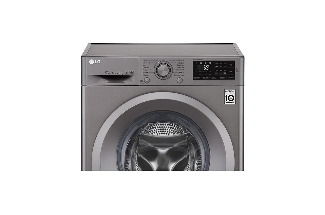 LG Front Load Washer, 6 Kg, 6 Motion Direct Drive, Add Item, ThinQ, F2J5NNP7S, F2J5NNP7S, thumbnail 4